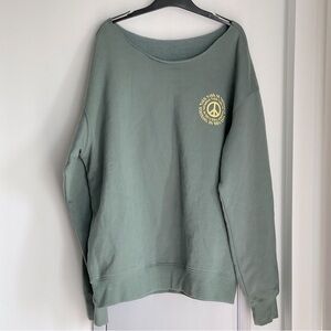 💗 H&M Take Care Of Yourself Sage Green Sweatshirt